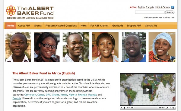 New ABF Africa Site Screenshot