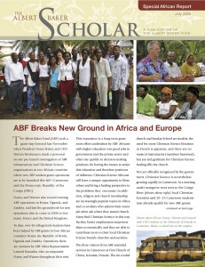 The Albert Baker Scholar Newsletter - July 2008 Special African Report